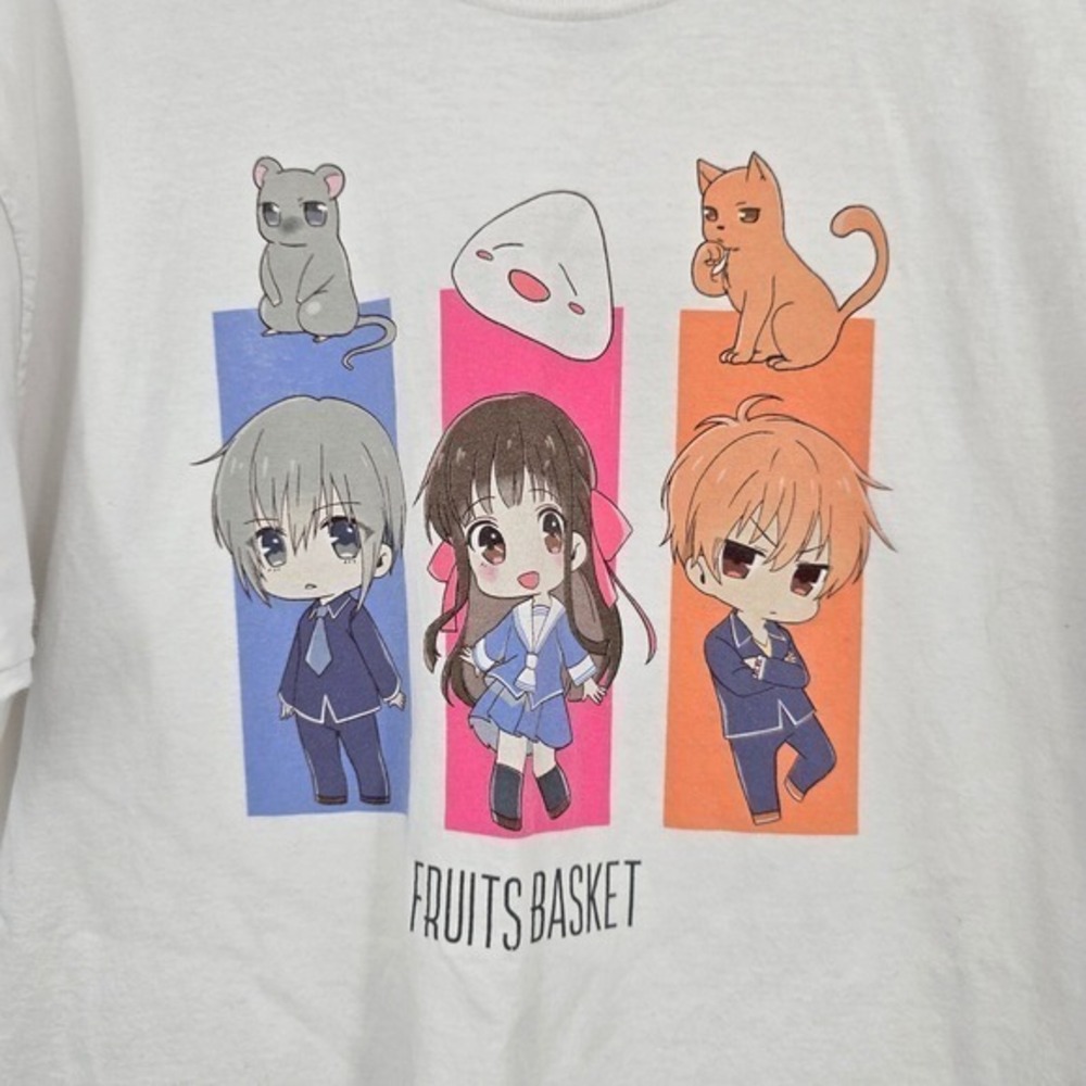 Fruits Basket Anime Graphic Tee Crunchyroll White‎ T-Shirt Size L - Picture 3 of 9